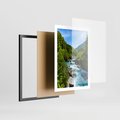 Plakat w ramie 50x70 - Górski strumyk - strumyk, góry - rama czarna