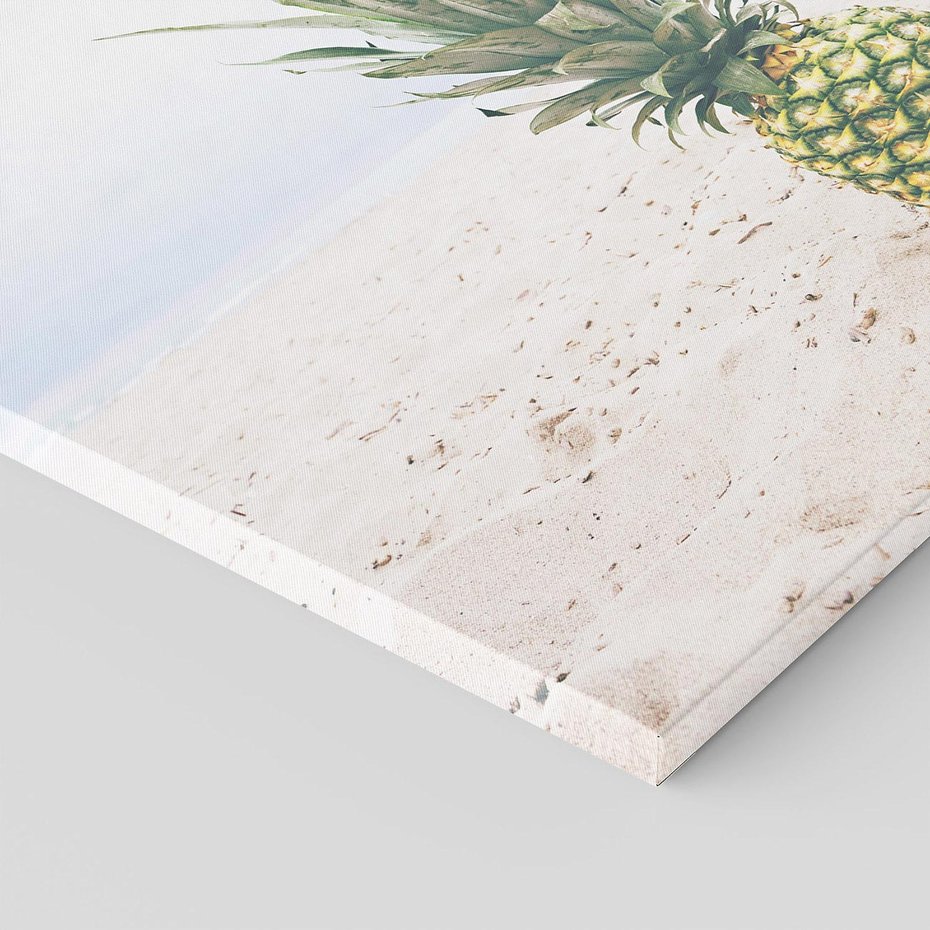 Obraz na płótnie 80x80 - Ananasy Plażowy Raj - ananasy, plaża