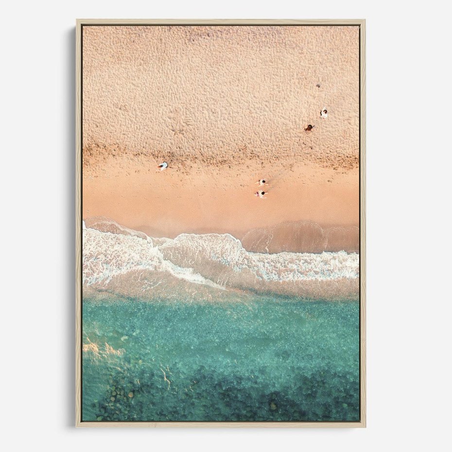 Obraz w ramie 70x100 - Oczy turkusu - fotografia, plaża - rama drewno