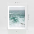 Plakat w ramie 40x50 - Wzburzony Żywioł - morze, ocean - rama biała