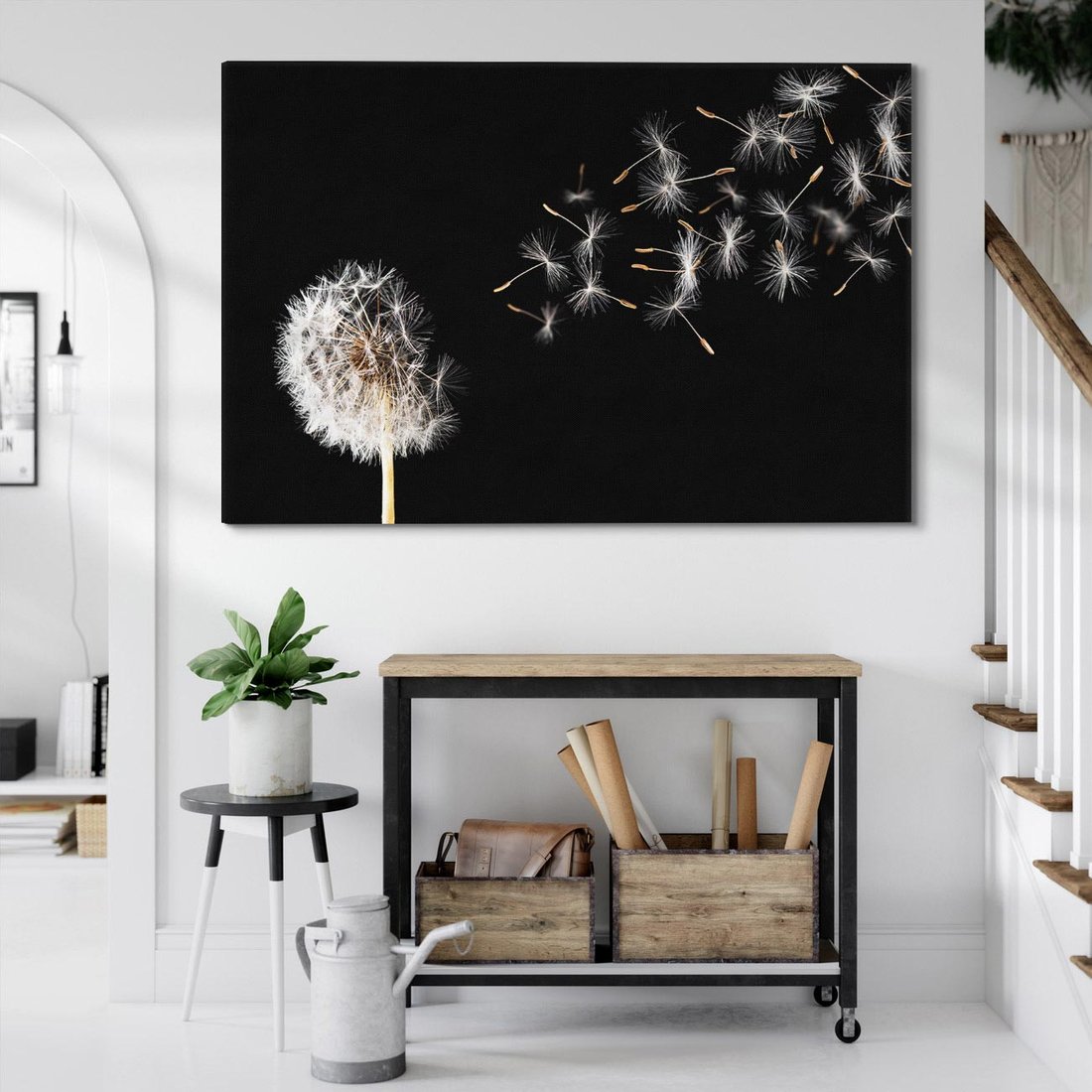 Obraz na płótnie 120x80 - Delikatne płatki dmuchawca - dmuchawiec, kwiaty