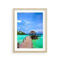 Plakat w ramie 30x40 - Magia tropikalnego oceanu - ocean, tropiki - rama drewno