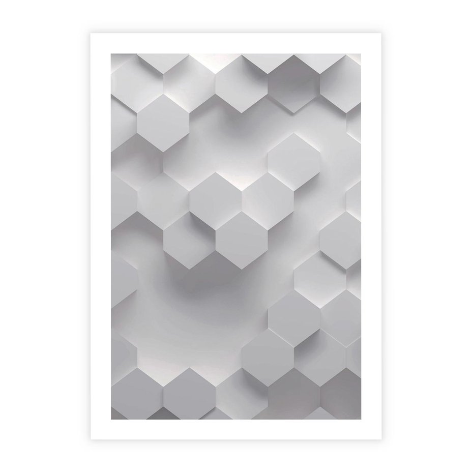 Plakat bez ramy 40x50 - Kreatywna Forma - geometryczny, 3D