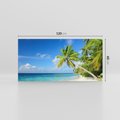 Obraz na płótnie 120x60 - Rajskie Malediwy: Plaża pod palmami - Malediwy, plaża