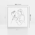 Obraz w ramie 50x50 - Bezgraniczne Tańce - para zakochanych, kobieta i mężczyzna - rama biała