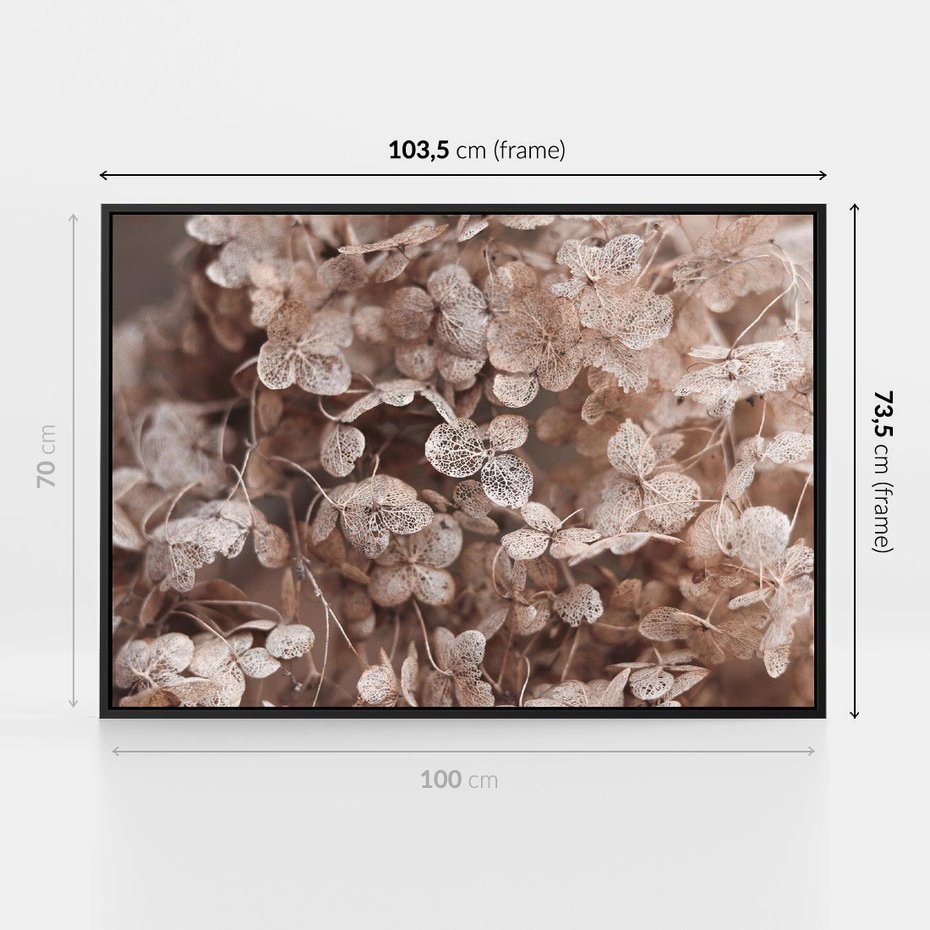 Obraz w ramie 100x70 - Przemijająca Piękność - fotografia, zbliżenie - rama czarna