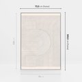 Obraz w ramie 70x100 - Geometryczna Elegancja Mid Century - mid century, minimalizm - rama biała