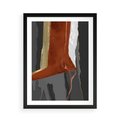Plakat w ramie 50x70 - Abstrakcyjna impresja - abstrakcja, nowoczesny - rama czarna