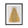 Plakat w ramie 40x50 - Migocące Impulsy - abstrakcyjna akwarelowa plama, nieregularne kreski - rama czarna