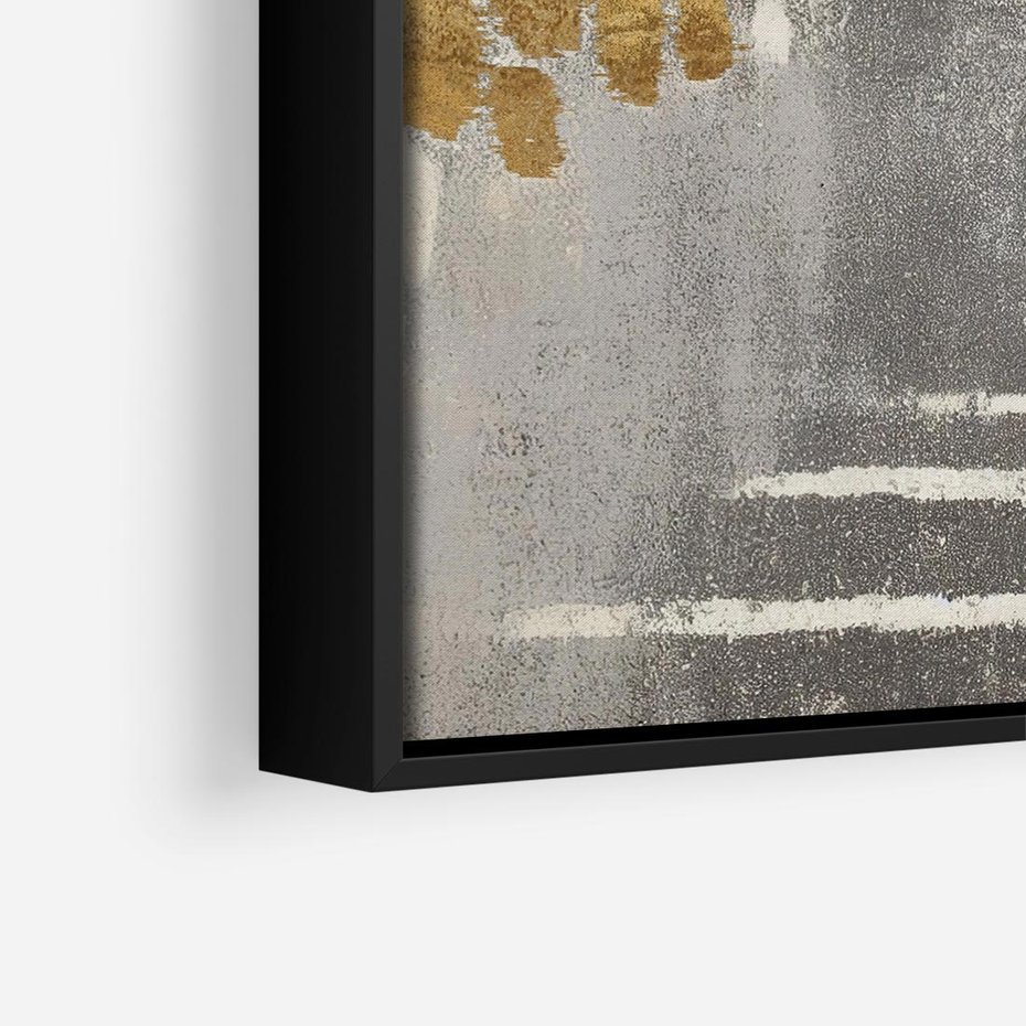Obraz w ramie 50x50 - Malowane impresje zmysłów - abstrakcyjne plamy, linie - rama czarna