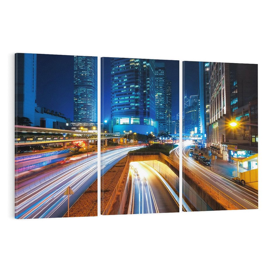 Obraz na płótnie 120x80 - Nocne miasto w Japonii: Tajemnicza atmosfera - Japonia, miasto