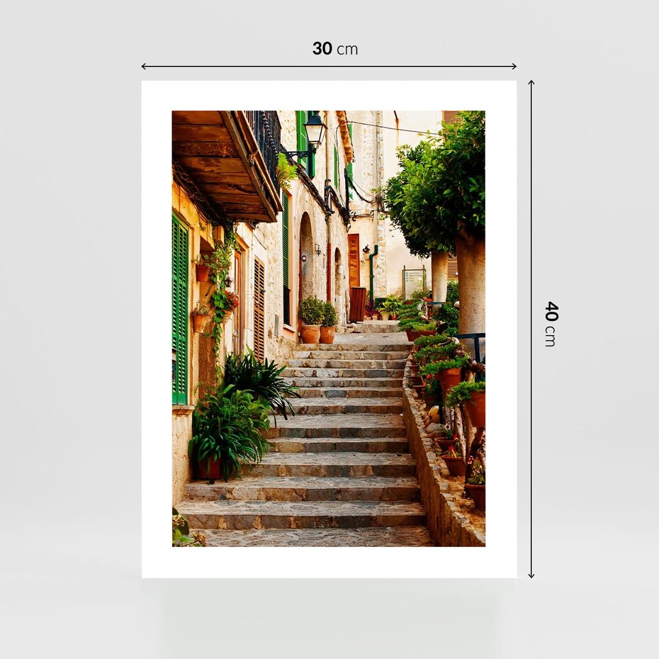 Plakat bez ramy 30x40 - Uroczysta perspektywa uliczki - uliczka, perspektywa