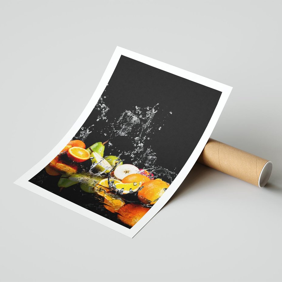 Plakat bez ramy 30x40 - Owoce w Restauracji - owoce, kuchnia