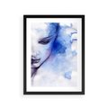 Plakat w ramie 30x40 - Graficzna magia kobiecej twarzy - grafika, kobieta - rama czarna