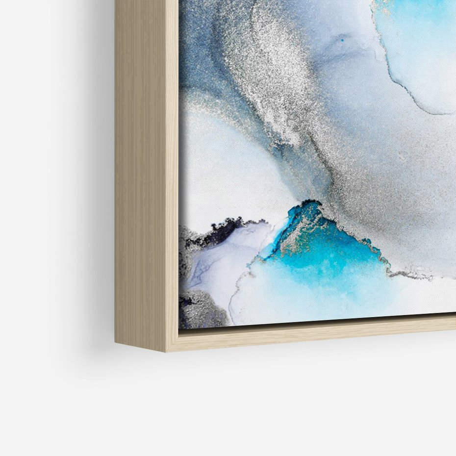 Obraz w ramie 50x70 - Marmur złotą akwarelą - marmur, akwarela - rama drewno