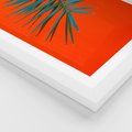 Plakat w ramie 30x40 - Egzotyczny Urok - liście, palma - rama biała