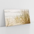 Obraz na płótnie 140x70 - Oaza nad morzem: plaża i roślinność - plaża, morze