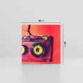 Obraz na płótnie 60x60 - Kaseta - Muzyka Retro - kaseta, muzyka