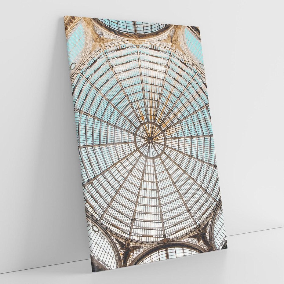 Obraz na płótnie 80x120 - Magia Sklepienia - sklepienie, szklany dach