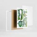 Plakat w ramie 50x70 - Oaza Natury - liście, tropikalne - rama biała