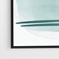 Obraz w ramie 50x50 - Turkusowy Świat - minimlizm, abstrakcja - rama czarna