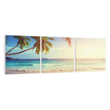 Obraz na płótnie 90x30 - Rajska plaża na Seszelach - Seszele, plaża