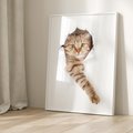 Plakat bez ramy 30x40 - Kot w Dziurze - kot, dziura