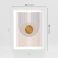 Plakat w ramie 40x50 - Złota Geometria - styl modern, złoto - rama biała