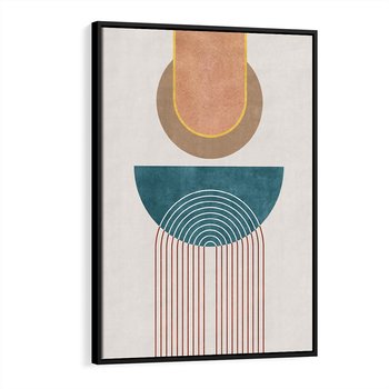 Obraz w ramie 50x70 - Odkrywanie duszy w farbach - kwiaty, pastelowe kolory - rama czarna