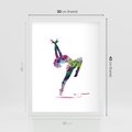 Plakat w ramie 30x40 - Taniec w akwareli - taniec, akwarela - rama biała