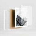 Plakat w ramie 40x50 - Nowoczesna Metropolia - architektura, proste linie - rama biała