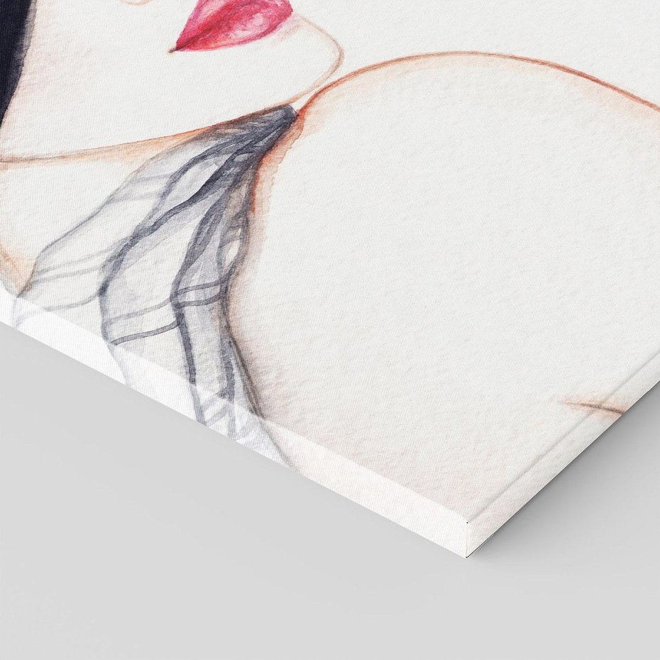 Obraz na płótnie 80x80 - Stylowa Ekspresja - kobieta, moda