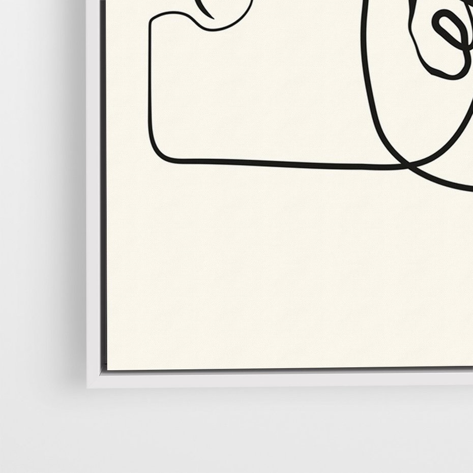 Obraz w ramie 70x100 - Trzy Kobiety - 3 kobiety, antyczny posag - rama biała