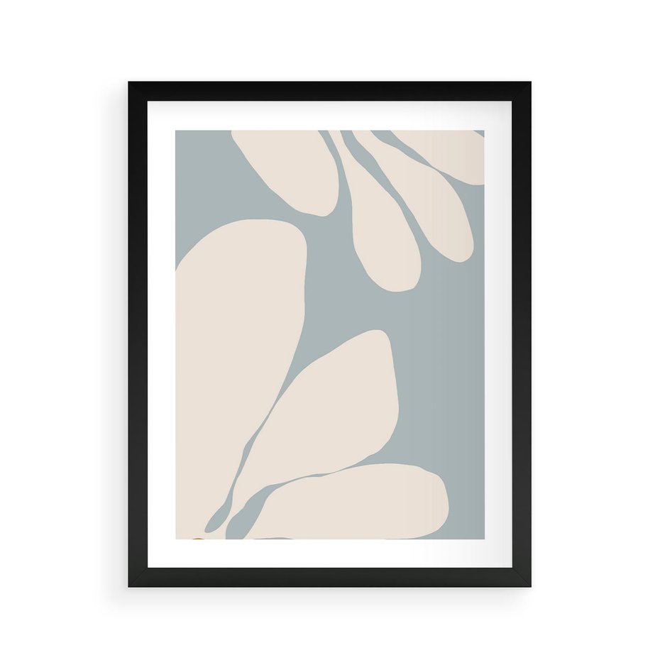 Plakat w ramie 40x50 - Pastelowe Marzenia Kwiatów - kwiaty, nowoczesne i minimalistyczne - rama czarna
