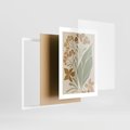Plakat w ramie 30x40 - Subtelność Utajona - nowoczesny plakat, roślinność - rama biała