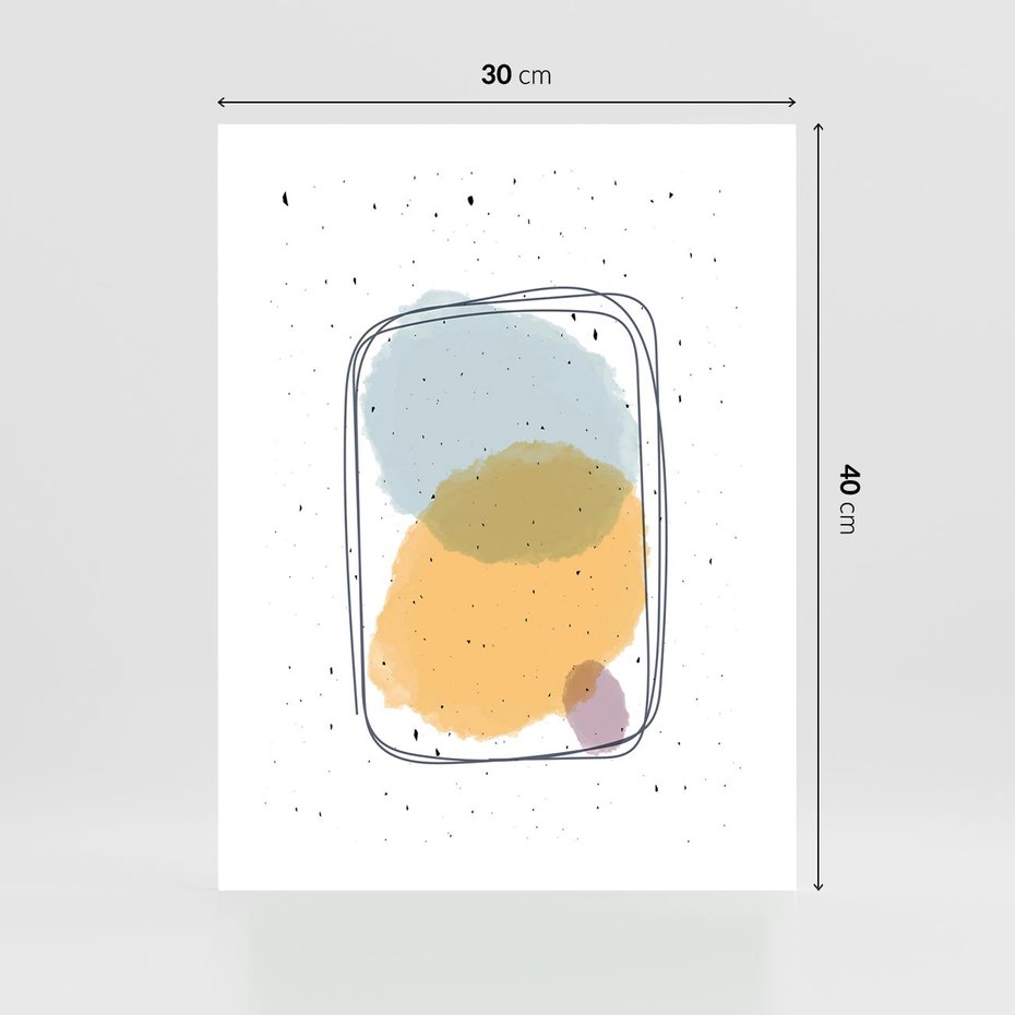 Plakat bez ramy 30x40 - Wibracje Linii - abstrakcyjna kompozycja, jak ręcznie malowana