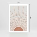 Plakat bez ramy 21x30 - Słońce w Stylu Boho - słońce, grafika boho