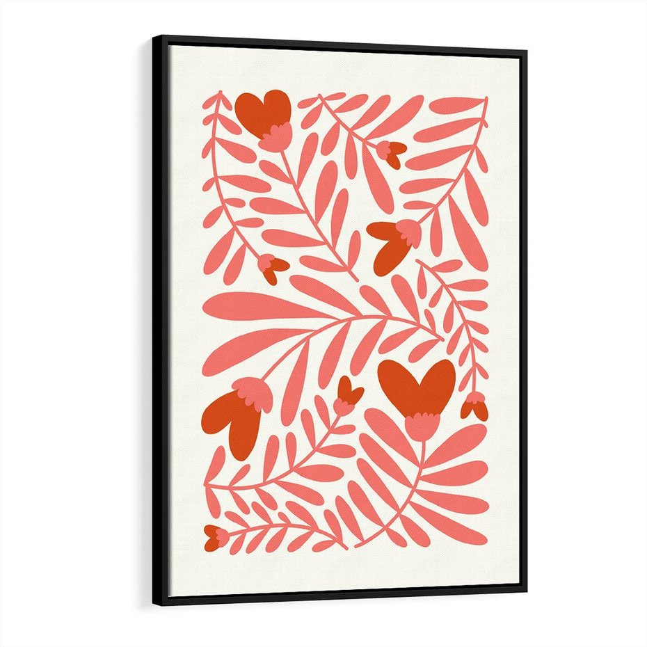 Obraz w ramie 50x70 - Taniec komplementarnych barw - kwiaty, pastelowe kolory - rama czarna