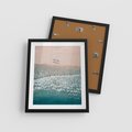 Plakat w ramie 40x50 - Turkusowe Uroki - niebieskie turkusowe morze, plaża - rama czarna