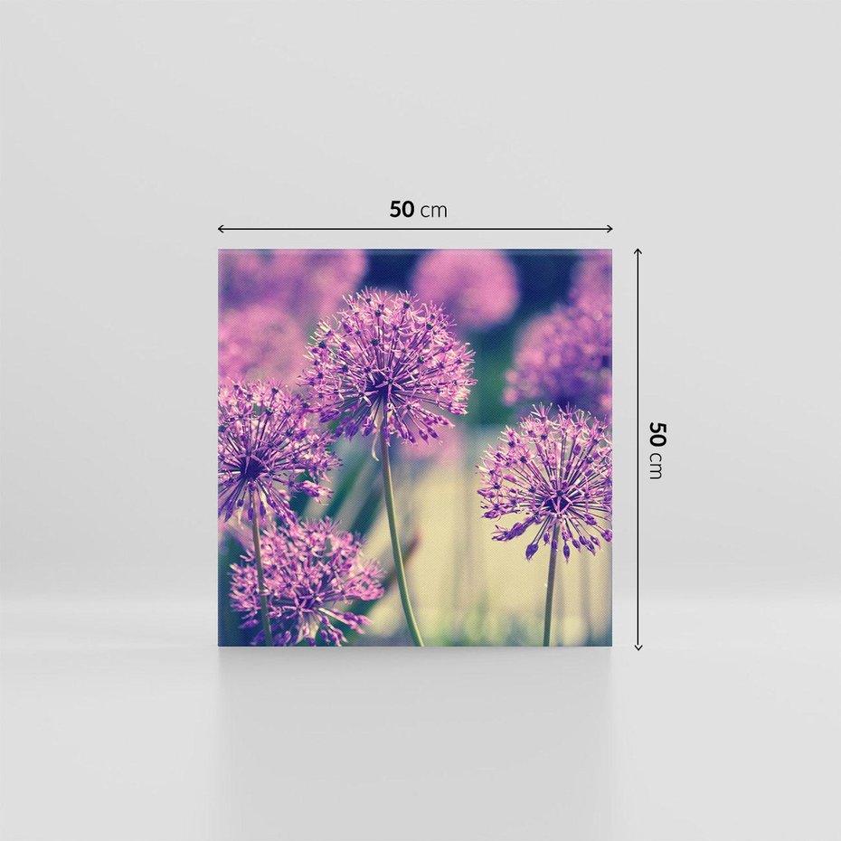 Obraz na płótnie 50x50 - Kwiatowa łąka w pełnym rozkwicie - kwiaty, łąka