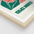 Plakat w ramie 50x70 - Retro Inspiracja - minimalistyczna kwiatowa kompozycja, pastelowe kolory - rama drewno