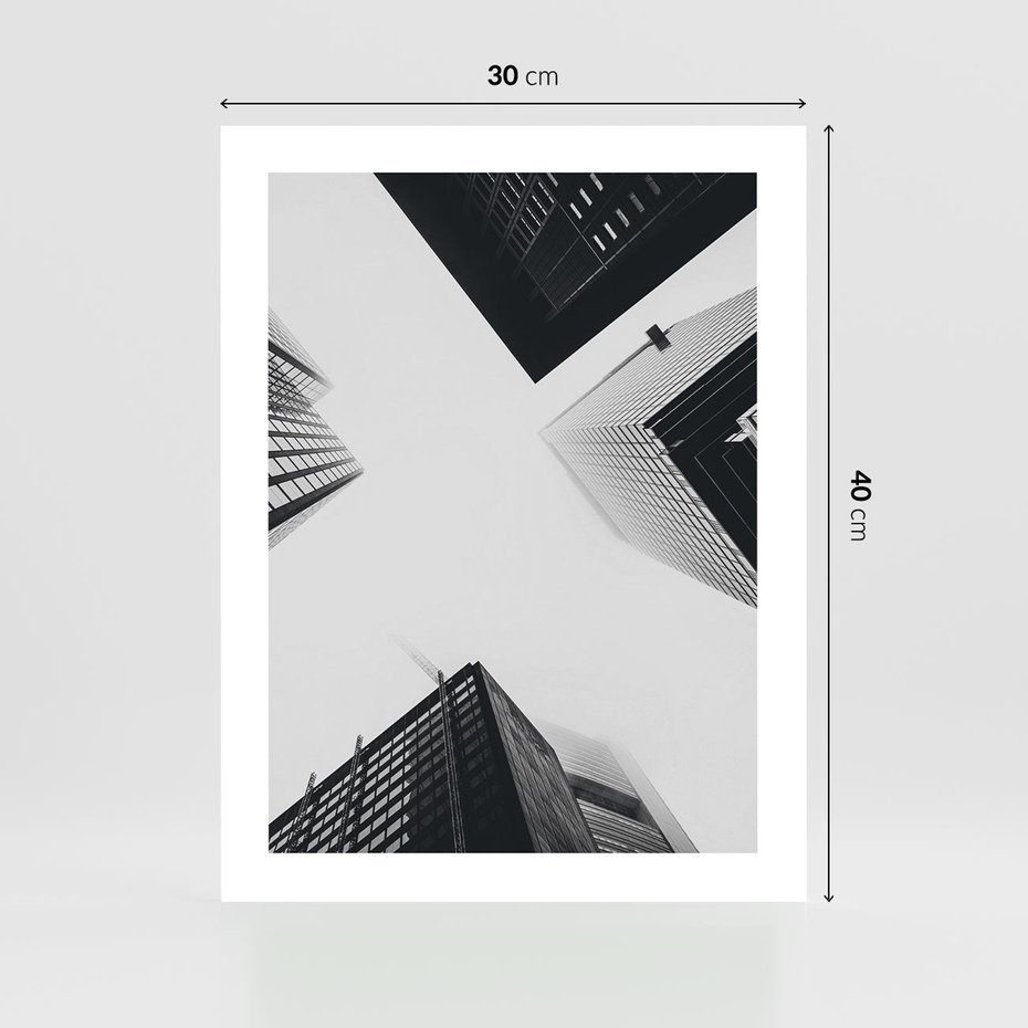 Plakat bez ramy 30x40 - Nowoczesna Dynamika - perspektywa, wieżowce