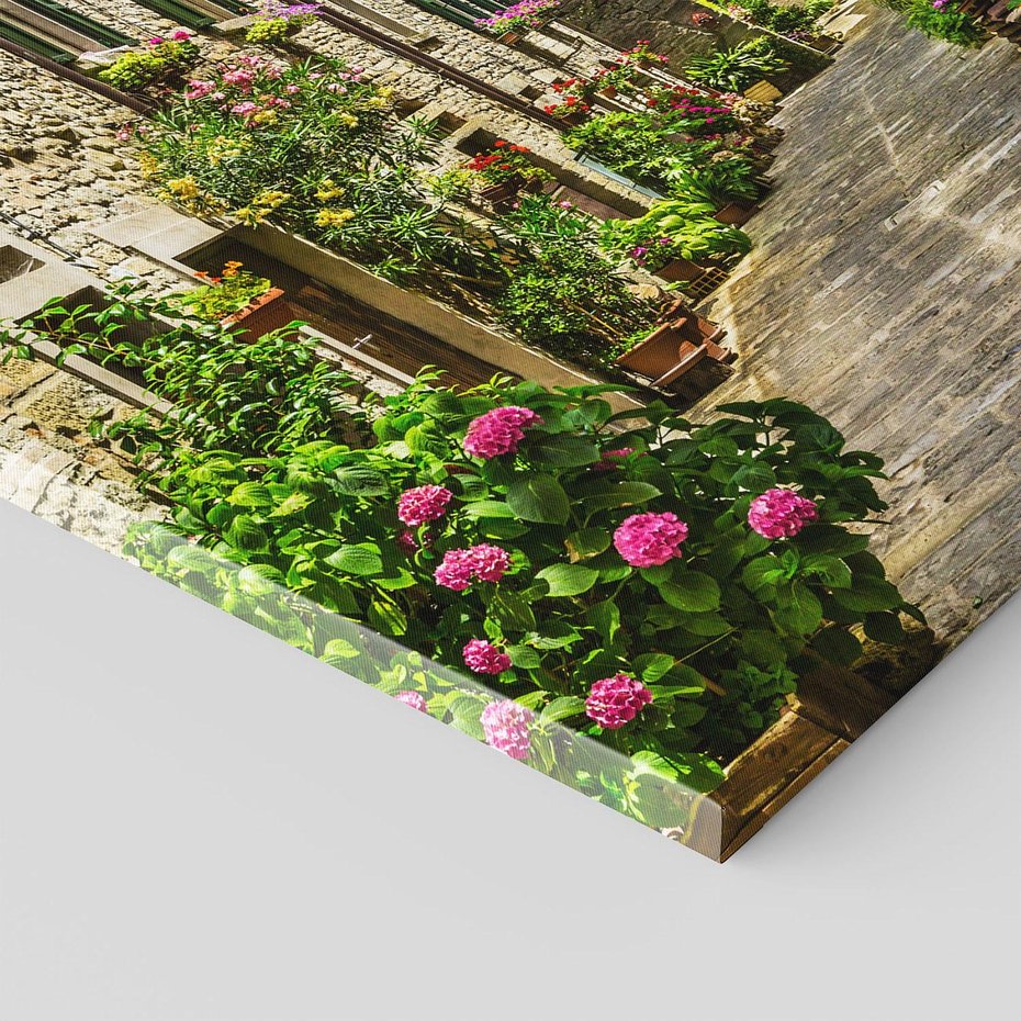 Obraz na płótnie 40x40 - Spacer po Złotej Alei - uliczka, perspektywa