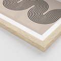 Plakat w ramie 30x40 - Bezgraniczne Odbicia - abstrakcyjne linie, geometria - rama drewno
