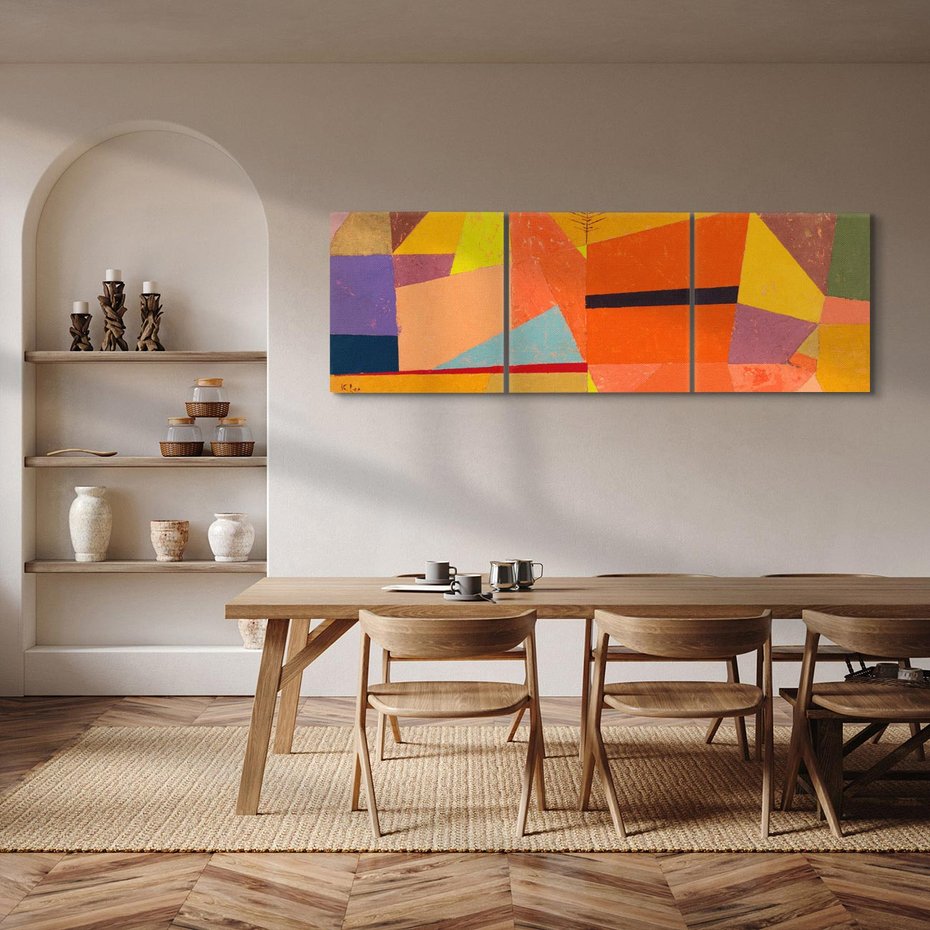 Obraz na płótnie 90x30 - Joyful Mountain Landscape 1929, Paul Klee - Reprodukcja - reprodukcja, obraz na płótnie