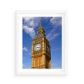Plakat w ramie 40x50 - Czasowy Symbol - zegar, Big Ben - rama biała