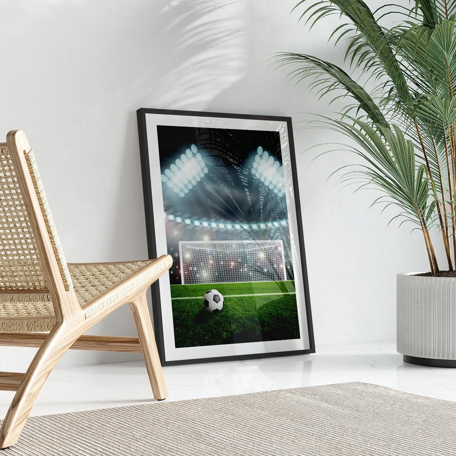 Plakat bez ramy 40x50 - Strzał do bramki - piłka, nożna