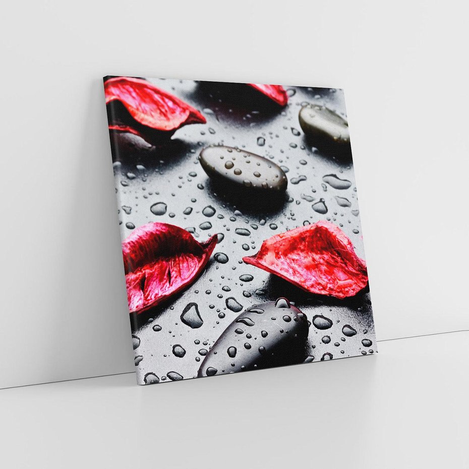 Obraz na płótnie 30x30 - Spa wśród Natury - spa, kamienie