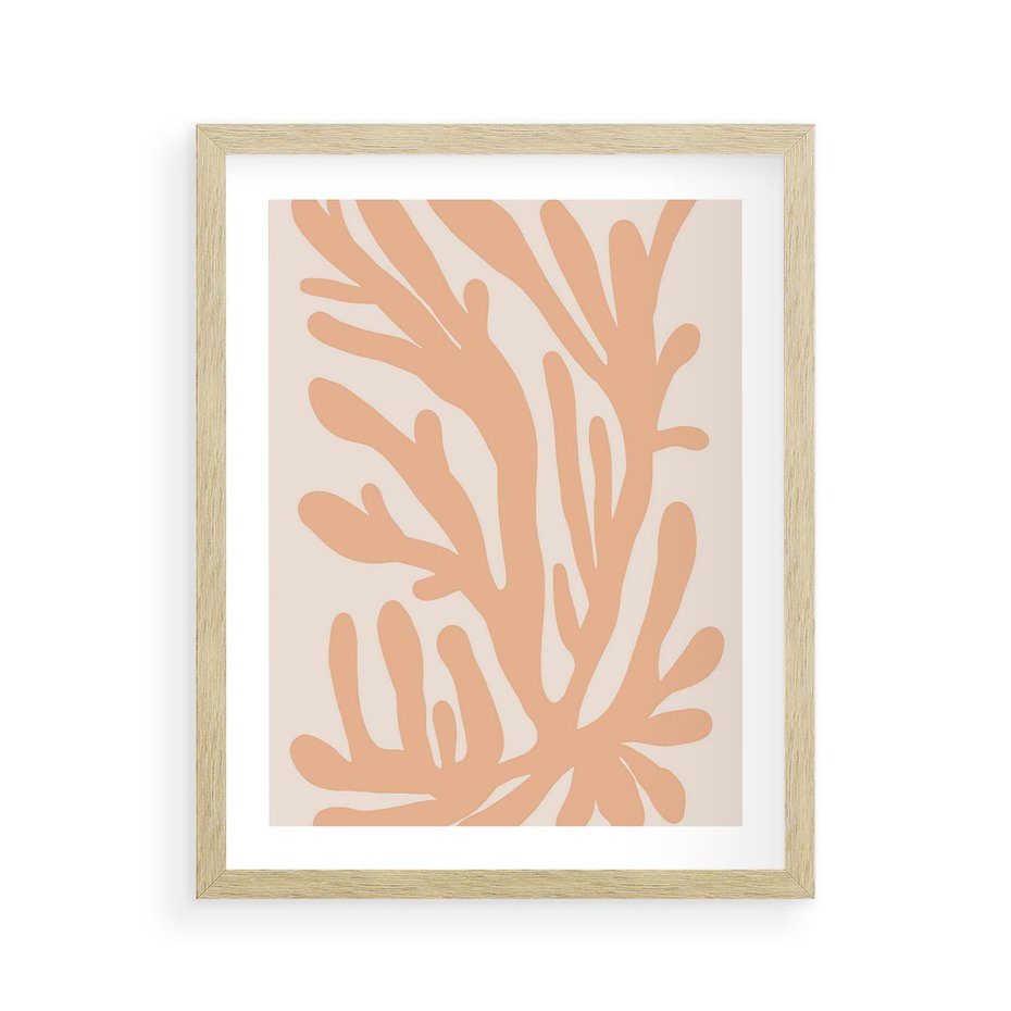 Plakat w ramie 40x50 - Rozkwitające Abstrakcje - nowoczesna sztuka, plakat modern - rama drewno