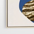 Obraz w ramie 50x70 - Kolorowe Przenikanie Kształtów - abstrakcyjne formy, obraz olejny - rama drewno